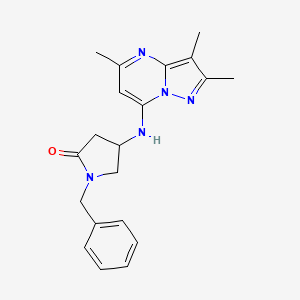 1-benzyl-4-[(2,3,5-trimethylpyrazolo[1,5-a]pyrimidin-7-yl)amino]pyrrolidin-2-one