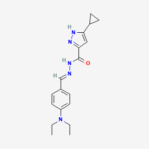 3-cyclopropyl-N'-[4-(diethylamino)benzylidene]-1H-pyrazole-5-carbohydrazide