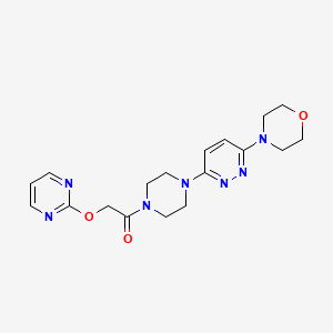 4-(6-{4-[(2-pyrimidinyloxy)acetyl]-1-piperazinyl}-3-pyridazinyl)morpholine