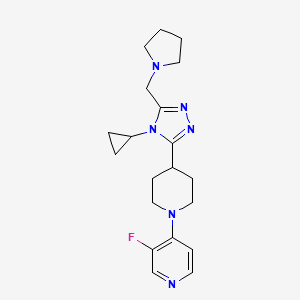 4-{4-[4-cyclopropyl-5-(pyrrolidin-1-ylmethyl)-4H-1,2,4-triazol-3-yl]piperidin-1-yl}-3-fluoropyridine