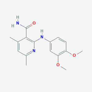 2-[(3,4-Dimethoxyphenyl)amino]-4,6-dimethylpyridine-3-carboxamide