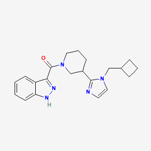 3-({3-[1-(cyclobutylmethyl)-1H-imidazol-2-yl]piperidin-1-yl}carbonyl)-1H-indazole