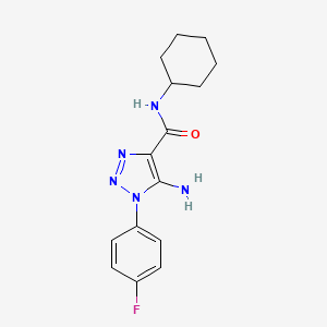 5-amino-N-cyclohexyl-1-(4-fluorophenyl)-1H-1,2,3-triazole-4-carboxamide