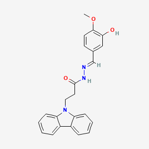 3-(9H-carbazol-9-yl)-N'-(3-hydroxy-4-methoxybenzylidene)propanohydrazide