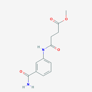 molecular formula C12H14N2O4 B5602101 Methyl 4-[(3-carbamoylphenyl)amino]-4-oxobutanoate 