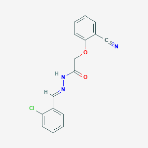 N-[(E)-(2-chlorophenyl)methylideneamino]-2-(2-cyanophenoxy)acetamide