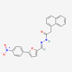 2-(NAPHTHALEN-1-YL)-N'-[(E)-[5-(4-NITROPHENYL)FURAN-2-YL]METHYLIDENE]ACETOHYDRAZIDE