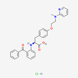 molecular formula C30H30ClN3O4 B560226 GW 1929 盐酸盐 CAS No. 1217466-21-1