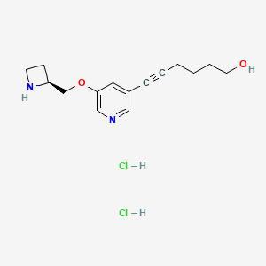 molecular formula C15H22Cl2N2O2 B560246 Sazetidine A dihydrochloride CAS No. 1197329-42-2