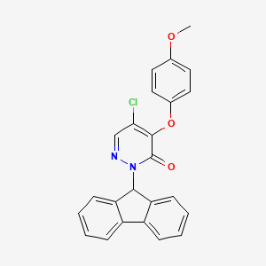 5-chloro-2-(9H-fluoren-9-yl)-4-(4-methoxyphenoxy)pyridazin-3-one
