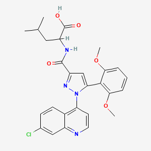 molecular formula C27H27ClN4O5 B560252 TC Ntr1 17 CAS No. 1146757-96-1