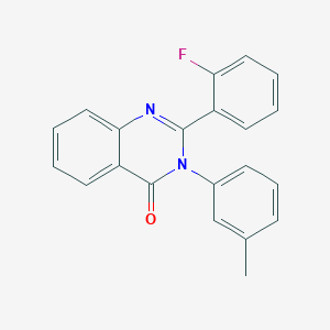 molecular formula C21H15FN2O B5602572 2-(2-Fluorophenyl)-3-(3-methylphenyl)quinazolin-4-one 