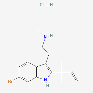 molecular formula C16H22BrClN2 B560259 Desformylflustrabromine Hydrochloride CAS No. 951322-11-5