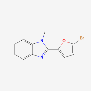 molecular formula C12H9BrN2O B5602695 1H-Benzimidazole, 2-(5-bromo-2-furanyl)-1-methyl- CAS No. 33598-53-7