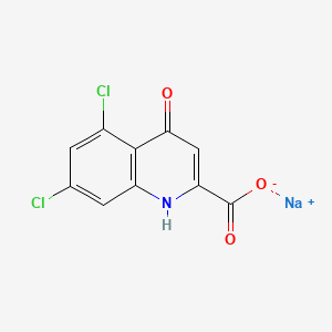 molecular formula C10H4Cl2NNaO3 B560271 5,7-二氯犬尿酸钠盐 CAS No. 1184986-70-6