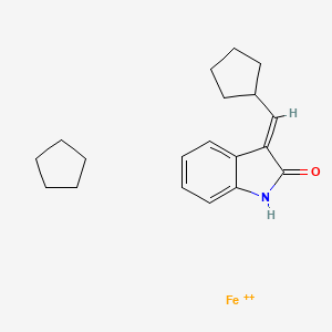 molecular formula C19H25FeNO+2 B560279 (E)-FeCp-oxindole CAS No. 884338-18-5