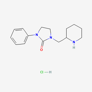 1-Phenyl-3-(piperidin-2-ylmethyl)imidazolidin-2-one hydrochloride