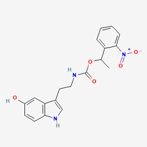 molecular formula C19H19N3O5 B560283 NPEC 笼型血清素 CAS No. 1257326-22-9