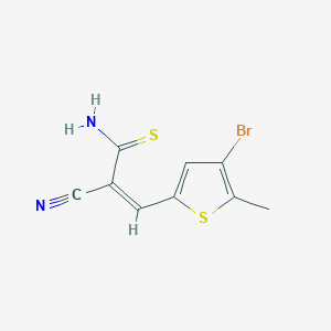 molecular formula C9H7BrN2S2 B5602998 3-(4-bromo-5-methyl-2-thienyl)-2-cyano-2-propenethioamide 