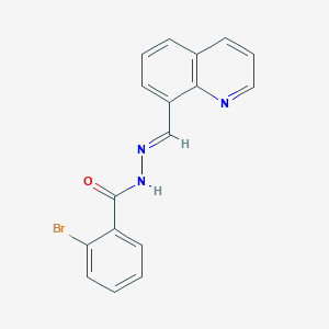 molecular formula C17H12BrN3O B5603001 2-bromo-N-[(E)-quinolin-8-ylmethylideneamino]benzamide 