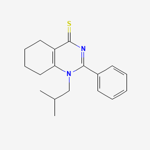 molecular formula C18H22N2S B5603012 1-isobutyl-2-phenyl-5,6,7,8-tetrahydro-4(1H)-quinazolinethione 