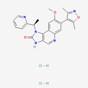 molecular formula C23H23Cl2N5O3 B560304 I-BET 151 dihydrochloride CAS No. 1883545-47-8