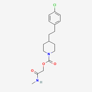 molecular formula C17H23ClN2O3 B560306 [2-(Methylamino)-2-oxoethyl] 4-[2-(4-chlorophenyl)ethyl]piperidine-1-carboxylate CAS No. 1346169-63-8