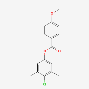 molecular formula C16H15ClO3 B5603082 4-chloro-3,5-dimethylphenyl 4-methoxybenzoate 