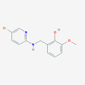 molecular formula C13H13BrN2O2 B5603098 2-{[(5-bromo-2-pyridinyl)amino]methyl}-6-methoxyphenol 