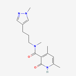 molecular formula C16H22N4O2 B5603100 N,4,6-trimethyl-N-[3-(1-methyl-1H-pyrazol-4-yl)propyl]-2-oxo-1,2-dihydro-3-pyridinecarboxamide 