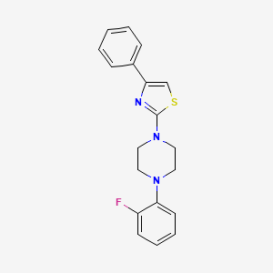 molecular formula C19H18FN3S B5603108 1-(2-fluorophenyl)-4-(4-phenyl-1,3-thiazol-2-yl)piperazine 