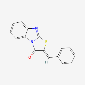 molecular formula C16H10N2OS B5603130 4-(phenylmethylidene)-5-thia-2,7-diazatricyclo[6.4.0.0,2,6]dodeca-1(12),6,8,10-tetraen-3-one 