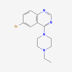 molecular formula C14H17BrN4 B5603151 6-Bromo-4-(4-ethylpiperazin-1-yl)quinazoline 