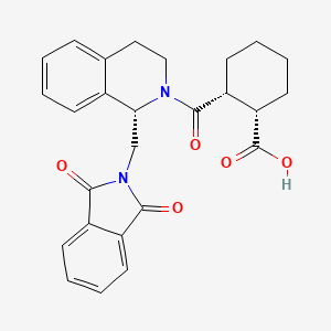 (1S,2R)-2-[[(1S)-1-[(1,3-dioxo-2-isoindolyl)methyl]-3,4-dihydro-1H-isoquinolin-2-yl]-oxomethyl]-1-cyclohexanecarboxylic acid