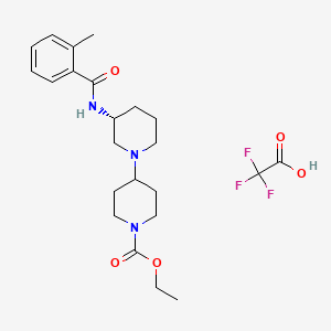 molecular formula C23H32F3N3O5 B560331 三氟乙酸VU0364572 CAS No. 1240514-89-9