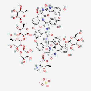 molecular formula C95H112N8O48S B560348 ristomycinA,monosulfate CAS No. 90831-71-3