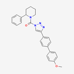 molecular formula C27H26N4O2 B560368 Methanone, [4-(4'-Methoxy[1,1'-biphenyl]-4-yl)-1H-1,2,3-triazol-1-yl](2-phenyl-1-piperidinyl)- CAS No. 1402612-58-1