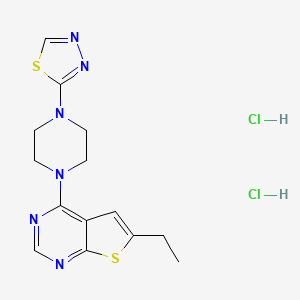 molecular formula C14H18Cl2N6S2 B560369 MI-nc (hydrochloride) CAS No. 1934302-23-4