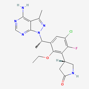molecular formula C20H22ClFN6O2 B560406 帕沙克利司 CAS No. 1426698-88-5