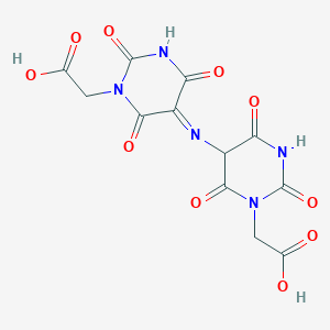 molecular formula C12H9N5O10 B056041 2-[5-[[1-(Carboxymethyl)-2,4,6-trioxo-1,3-diazinan-5-ylidene]amino]-2,4,6-trioxo-1,3-diazinan-1-yl]acetic acid CAS No. 123533-63-1