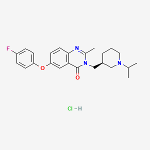 molecular formula C24H29ClFN3O2 B560414 盐酸 YIL781 CAS No. 1640226-17-0