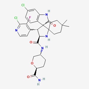 molecular formula C30H34Cl2FN5O4 B560421 米拉迪美坦 CAS No. 1398568-47-2