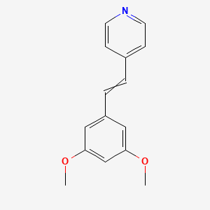 molecular formula C15H15NO2 B560423 4-[2-(3,5-Dimethoxyphenyl)ethenyl]pyridine CAS No. 223386-36-5