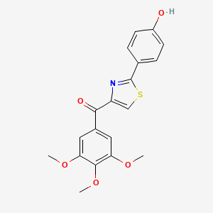 molecular formula C19H17NO5S B560441 [2-(4-羟基苯基)噻唑-4-基]-(3,4,5-三甲氧基苯基)甲苯酮 CAS No. 1311195-76-2