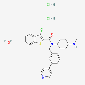 molecular formula C28H32Cl3N3O2S B560443 SAG二盐酸盐 CAS No. 364590-63-6