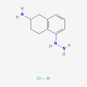 molecular formula C10H16ClN3 B560458 5-肼基-1,2,3,4-四氢萘-2-胺；盐酸盐 CAS No. 6976-14-3