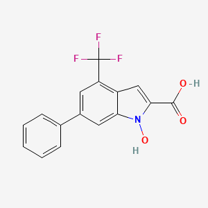 molecular formula C16H10F3NO3 B560460 1-羟基-4-(三氟甲基)-6-苯基-1H-吲哚-2-羧酸 CAS No. 1269802-68-7