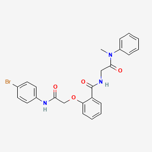 molecular formula C24H22BrN3O4 B560467 2-(2-((4-溴苯基)氨基)-2-氧代乙氧基)-N-(2-(甲基(苯基)氨基)-2-氧代乙基)苯甲酰胺 CAS No. 1462267-08-8