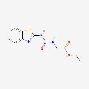 molecular formula C12H13N3O3S B560481 2-(3-苯并[d]噻唑-2-基脲基)乙酸乙酯 CAS No. 940938-64-7