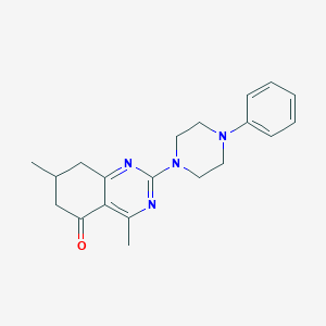 4,7-dimethyl-2-(4-phenyl-1-piperazinyl)-7,8-dihydro-5(6H)-quinazolinone